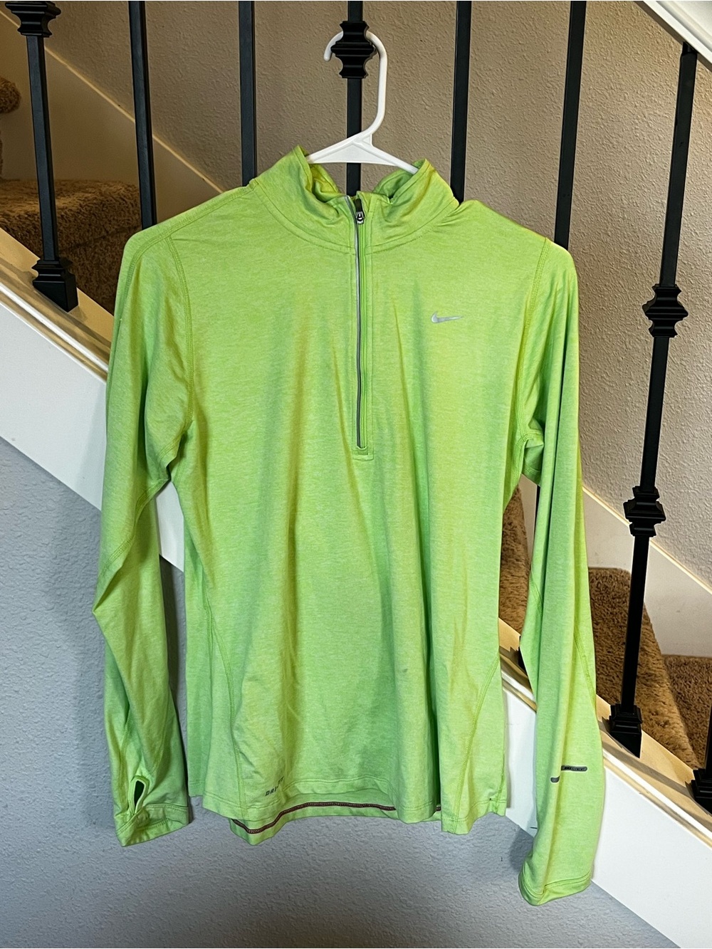 Nike Lime Green Dri-Fit Performance Pullover